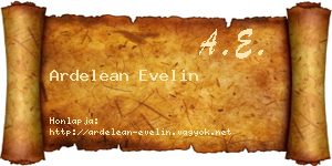 Ardelean Evelin névjegykártya